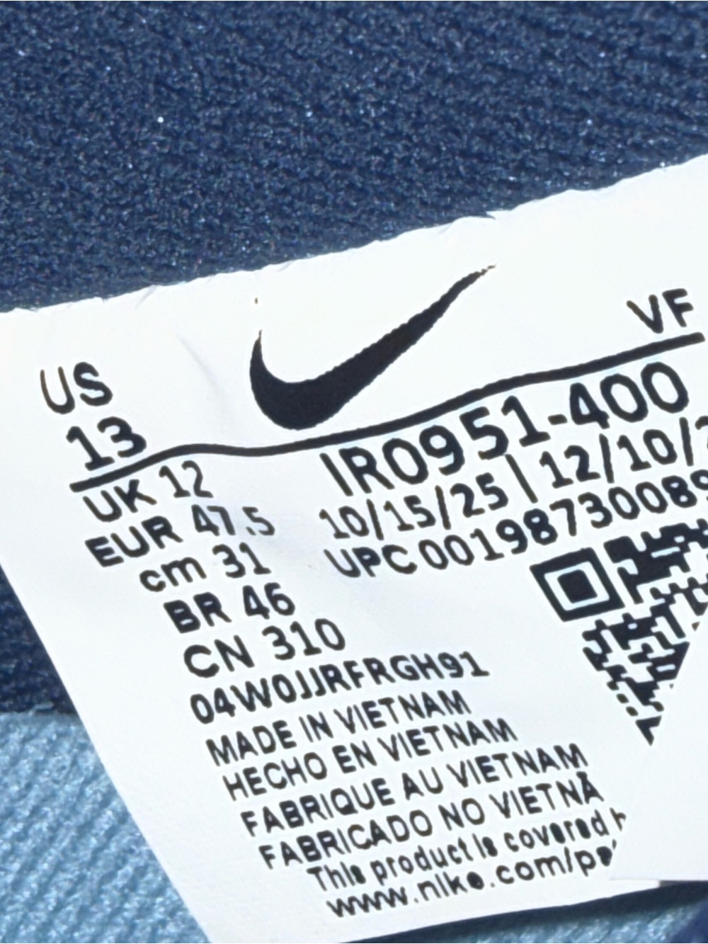 Nike Air Force 1 Low ‘07 LV8 Denim Navy Worn Blue - Light Blue Gum - Picture 6 of 6